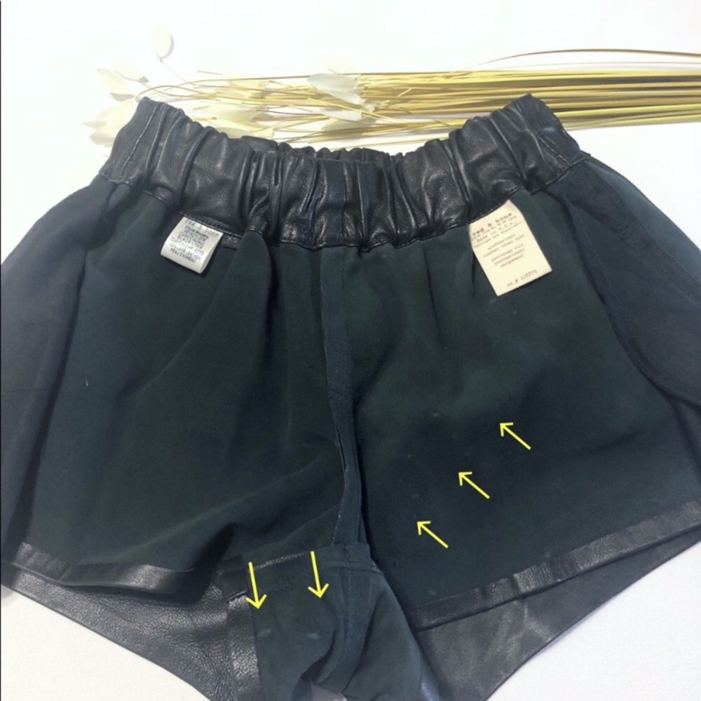 RAG & BONE Genuine Leather Pajama Short - Picture 9 of 10